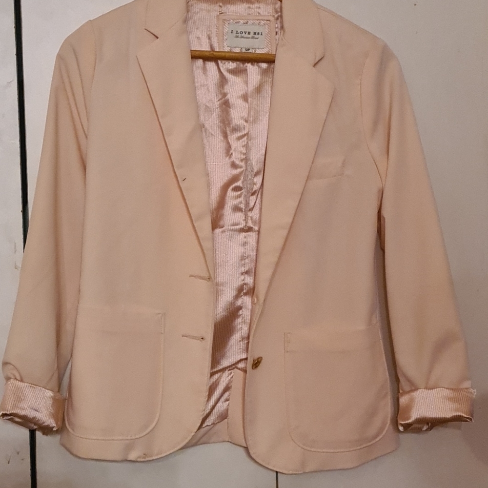 Forever 21 pink lined blazer sz S